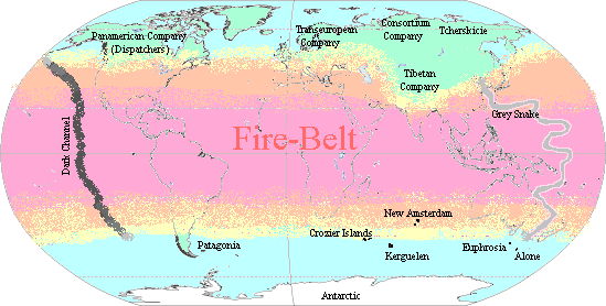 Carte cliquable du monde en 2390