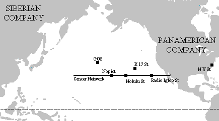 Carte cliquable du Pacifique Nord au dbut des Hommes-Jonas