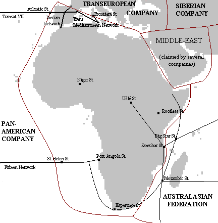 Carte cliquable de l'Africania