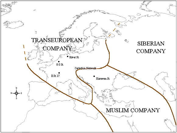 Carte cliquable de l'Europe en 2175 EG